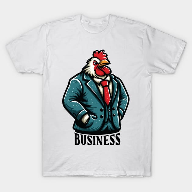 Business Chicken T-Shirt by Trendsdk